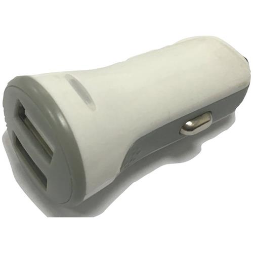 Logicell Cargador Coche 2.0Ah 2X Usb 12-24V Blanco (Ast-Cr015)