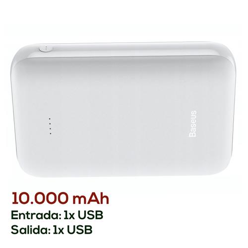 Pw Baseus Ppjan-A02 Powerbank 10.000Mah 2Xusb White