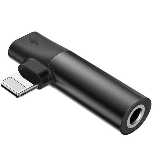 Baseus Call43-01 Lightning Charge+Music Splitter Black