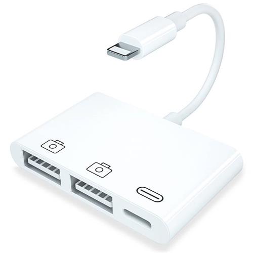 Adaptador Compatible Lightning a 2x USB