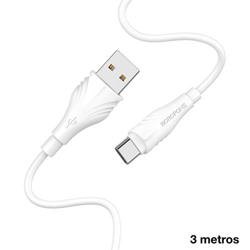 Cable USB a USB-C 3 m Borofone BX18 Blanco