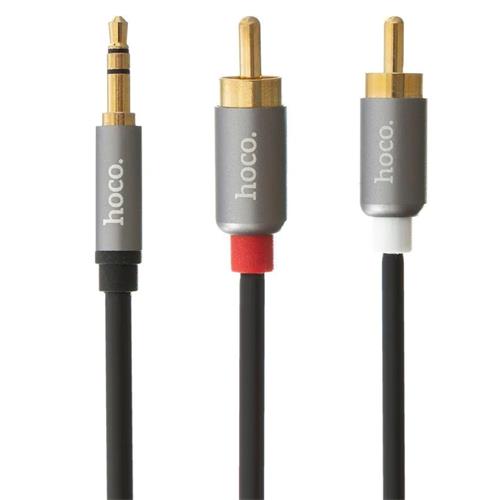Cable Audio Doble Lotus 3.5mm Hoco UPA10 Gris Metal