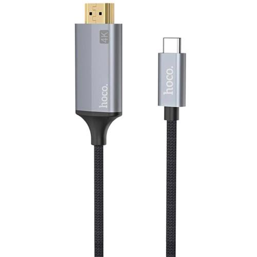 Cable Adaptador USB-C a HDMI 1.8 m Hoco UA13 Gris