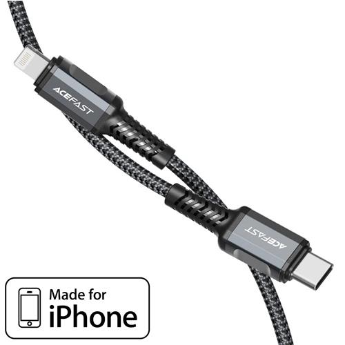 Cable USB-C a Lightning 1.2 m 30W Acefast C1-01 Certificado Gris