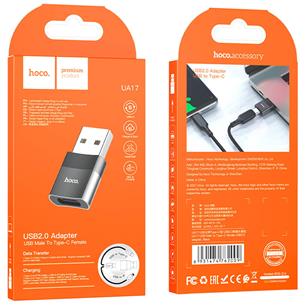 Hoco UA17 Adaptador USB-C a USB-A 2.0 Negro 2