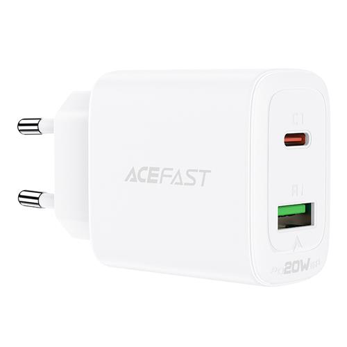 Cargador USB-C y USB 20W Acefast A25 Blanco