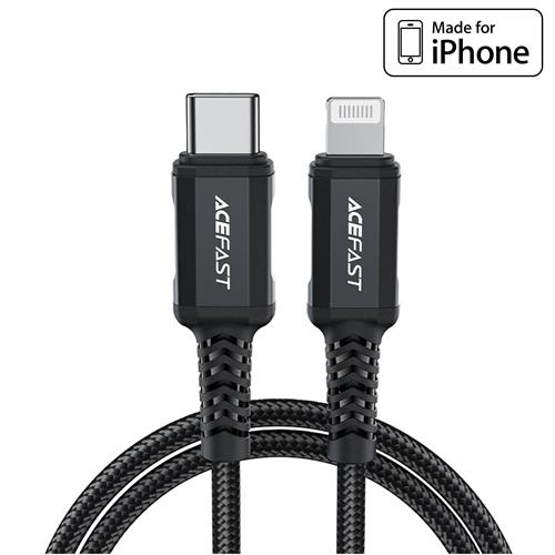 Cable USB-C a Lightning 1.8 m 30W Acefast C4-01 Reforzado Negro