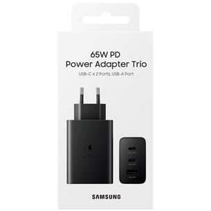 Cargador USB-C X2 + USB Trio Carga Rápida 65W Samsung (EP-T6530NBEGEU) Negro 2