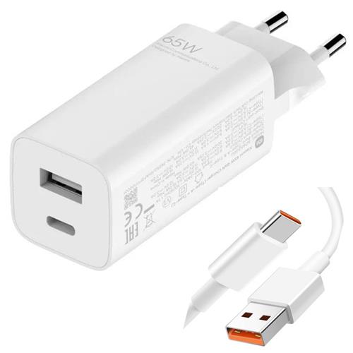 Cargador USB y USB-C 65W+ Cable USB a USB-C Xiaomi (BHR5515GL)