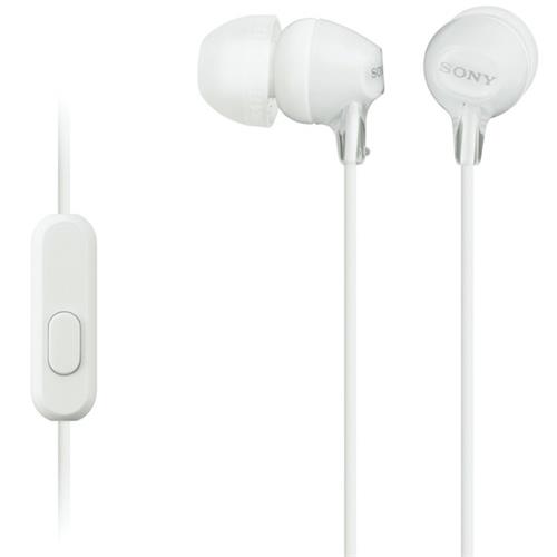 SONY MDR-EX15AP Auricular con micrófono Blanco
