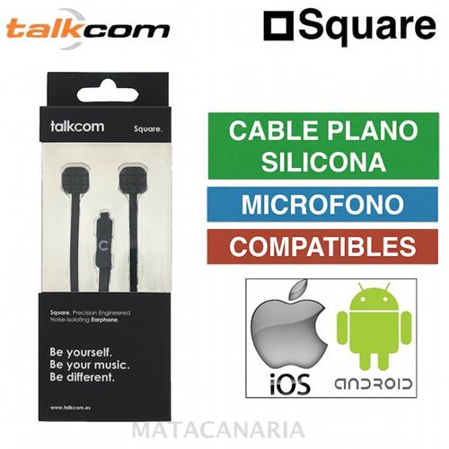 Talkcom 25 Square Auricular Black