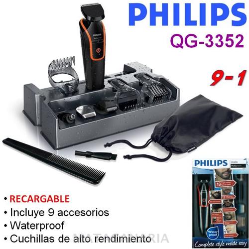 Philips Qg-3352 Kit Afeitadora+Cortapelo 9 In 1