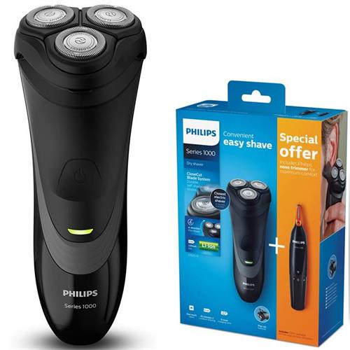 Philips Afeitadora S-1520/41 Recargable / Patillas / Flex 4D + Nt1150