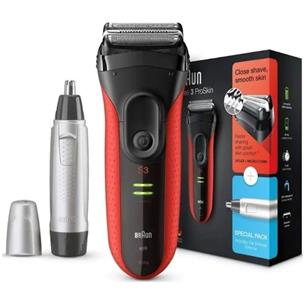 Braun Afeitadora Series 3 3030VS Negra/Rojo + Naricero 2